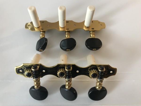 Gitarrenmechanik Ortega Konzert Satz gold / schwarz 4/4 Größe