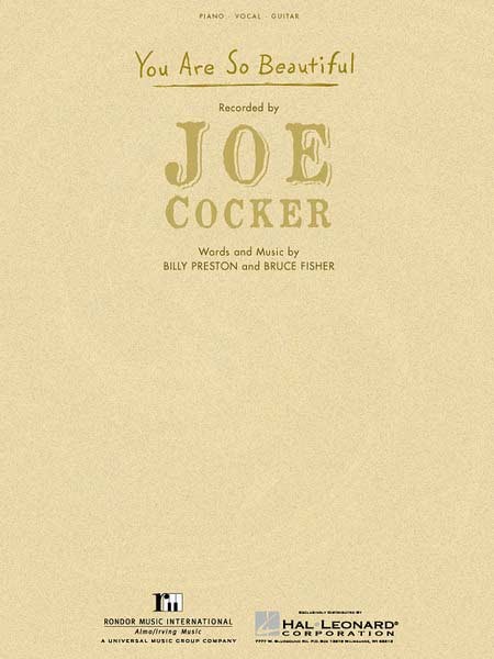 Joe Cocker You are so beautiful Piano Vocal Gesang Einzelausgabe