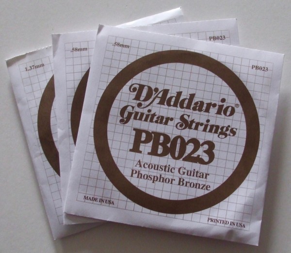 D Addario Acoustic Gitarren Einzelsaite PB053