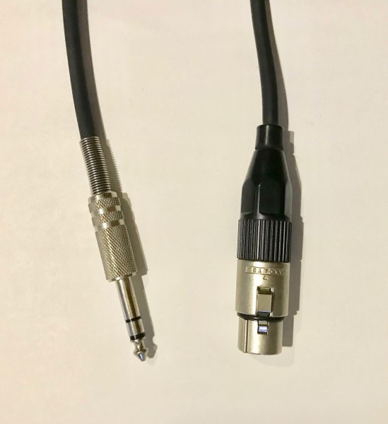 Schulz Kabel Mikrofonkabel XLR female auf 6,3 mm Klinke stereo 20 cm
