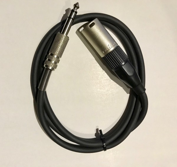 Schulz Kabel Instrumenten / Mikrofonkabel XLR male auf 6,3 mm Klinke stereo 1 m
