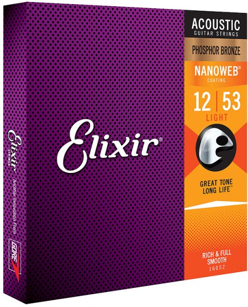 Elixir Phosphor Bronze Westernsaiten 012-053 Nanoweb