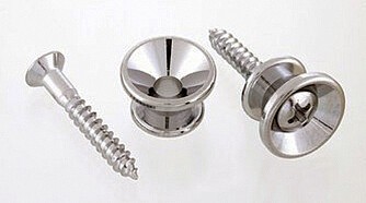 Allparts 2 Gurt Knöpfe Nickel