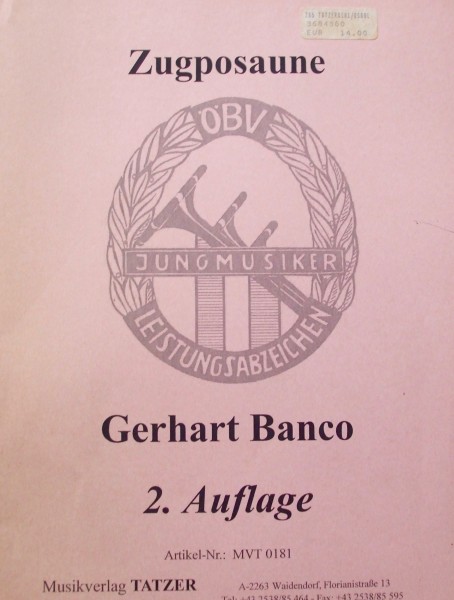 Zugposaune Gerhart Banco 2. Auflage ÖBV