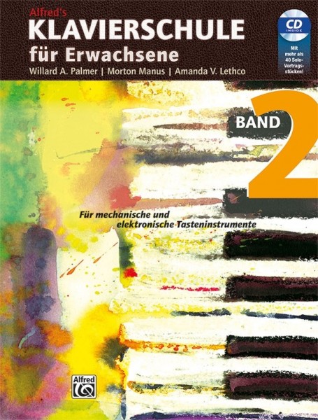 Alfreds Klavierschule für Erwachsene Band 2 mit CD