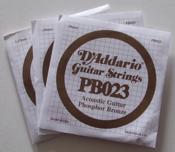 Daddario Acoustic Gitarren Einzelsaite PB054