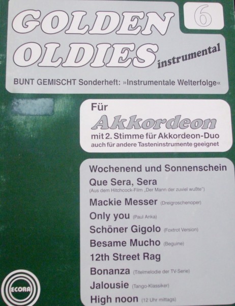 Golden Oldies instrumental für Akkordeon