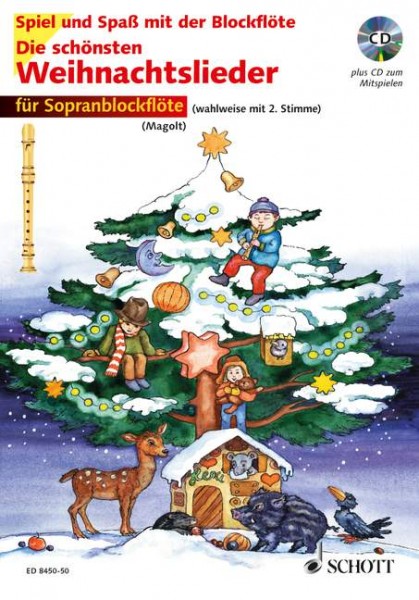 Die schönsten Weihnachtslieder für Sopranblockflöte mit CD