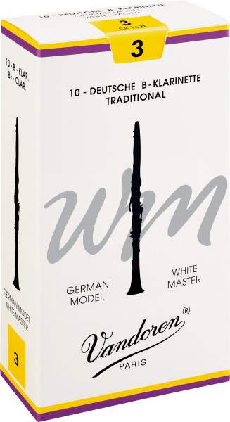 Blätter B-Klarinette Deutsch Vandoren 3,0 White Master
