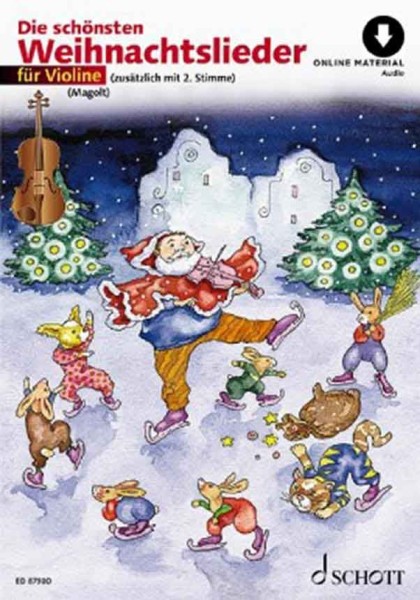 Die schönsten Weihnachtslieder für Violine mit online Audio Material