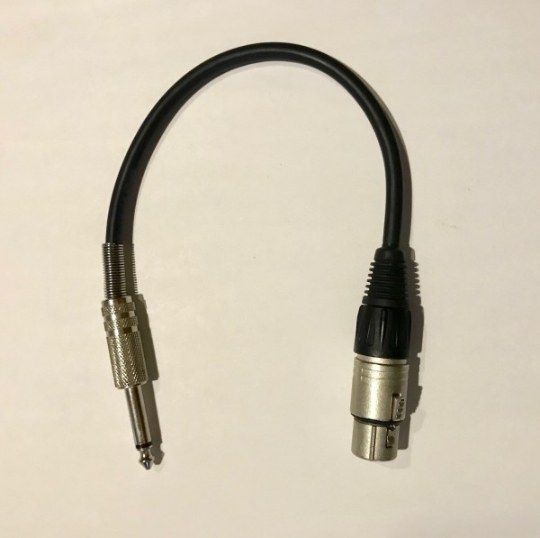 Schulz Kabel Adapterkabel XLR Buchse 3polig an Monoklinkenstecker 6,3 mm