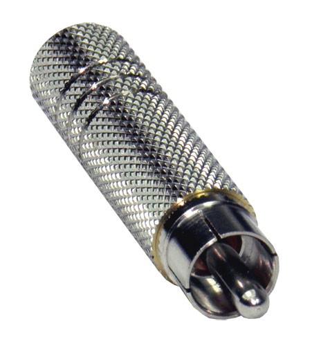 Schulz Kabel Klinkenbuchse 6,3 mm, mono, an RCA-Stecker, Metall