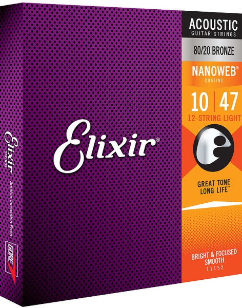 Elixir Bronze Westernsaiten 12 String 010-047 Nanoweb