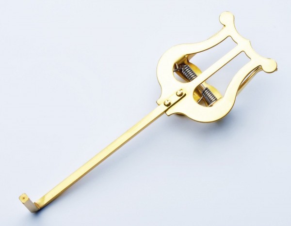 Riedl Marschgabel Trompete / Horn mittlere Lyra gebogen Messing