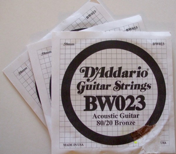 D Addario Acoustic Gitarren Einzelsaite BW023