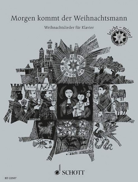 Morgen kommt der Weihnachtsmann für Klavier leicht bis mittel