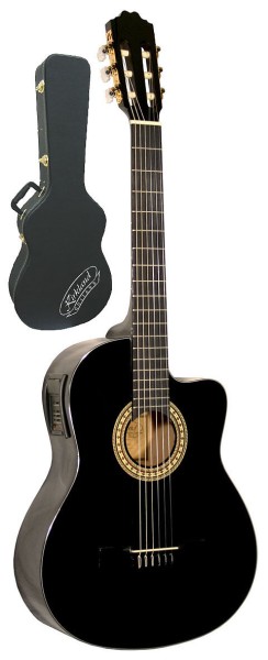 Konzertgitarre Kirkland Modell 11 CEBK Black 4/4 mit Koffer