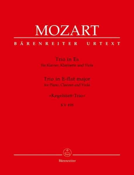 Mozart Trio in Es für Klavier, Klarinette und Viola KV498