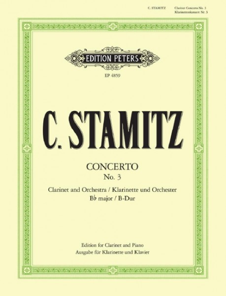 Konzert Nr. 3 B-Dur für Klarinette und Orchester Carl Stamitz