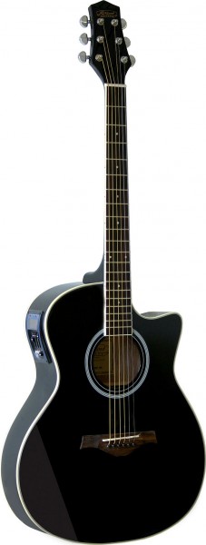 Westerngitarre Kirkland AH Grand Concert CE black highgloss