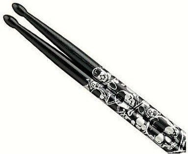 Tama Drumsticks O5A-S-BS Skull Pattern Black - Silver