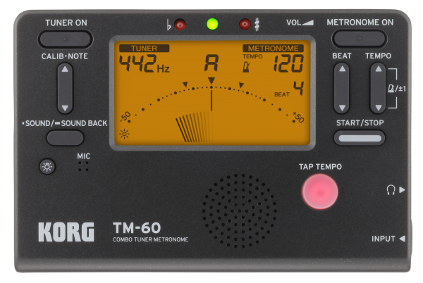 Korg TM 60 BK Stimmgerät mit Metronom