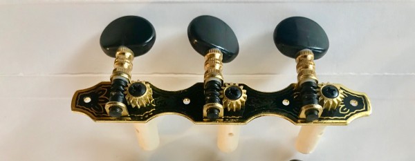 Gitarrenmechanik Ortega Konzert G, B, E gold / schwarz 4/4 Größe