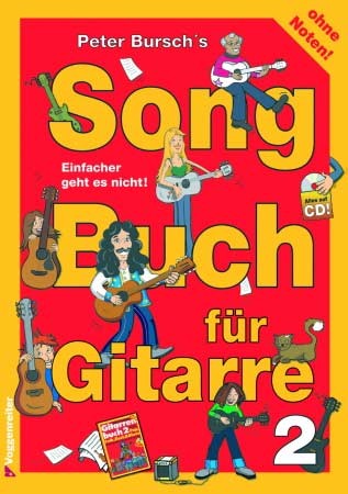 Songbuch für Gitarre Band 2 ohne Noten von Peter Bursch