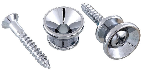 Allparts 2 Gurt Knöpfe Chrome