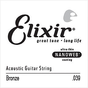 Elixir Acoustic Gitarren Einzelsaite 039