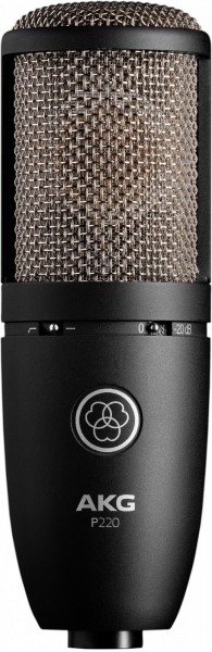 AKG P220 Großmembranmikrofon mit Nieren-Charakteristik.