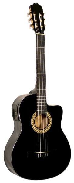 Konzertgitarre Kirkland Modell 11 CEBK Black 4/4